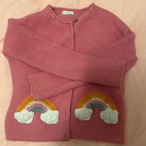 Pink Girl rainbow knit sweater by Next UK